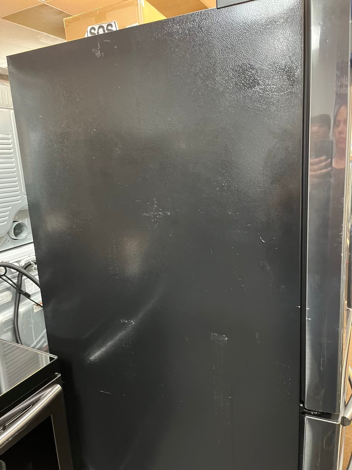 Samsung Four door refrigerator Showcase Slate stainless steel w/ice water dispenser 36" Refurbished #RF736EB