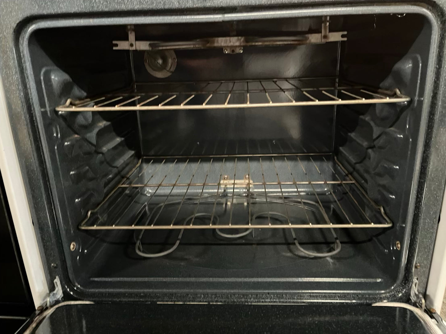 GE electric coil range 220v 4 burner bake broil hi/lo self clean in white 30" #ER536CB