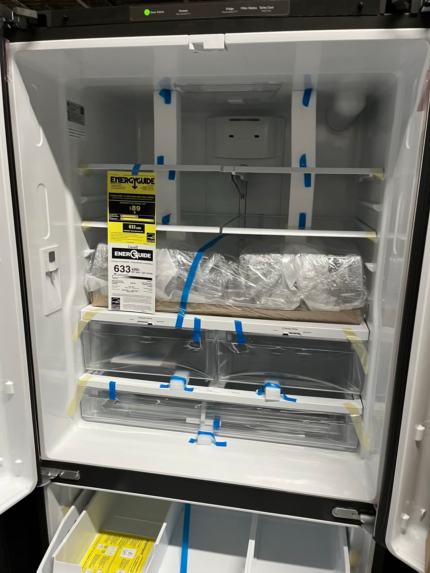 Open Box 📦 GE French Door Refrigerator stainless steel w/ice maker and water dispenser inside - Item number #RF634NB 36” in