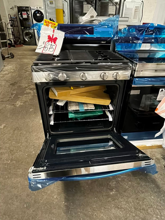 🎄Holiday Sale 🎁Samsung Open Box | Scratch & Dent 5.8 cu. ft. Gas Range 5 burner with Self-Cleaning Oven in Stainless Steel #GR74940B