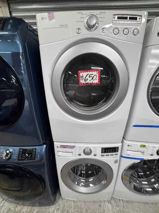 🔥special sale 💥LG washer 4.5 cu ft & dryer 7.5 cu ft mix & match set electric 220v front load stackable or side by side - sensor dry He in white #WD227B