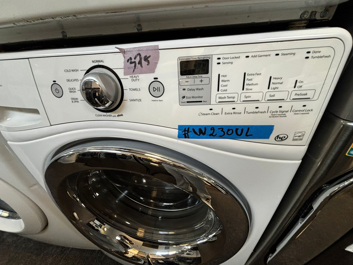 Whirlpool front load washer & dryer set electric 220v stackable large capacity #WD932LB
