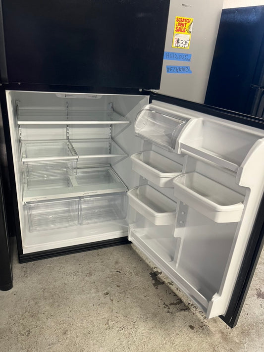 =Whirlpool 33β Top freezer fridge with iced Maker black refurbished #RFTB334B