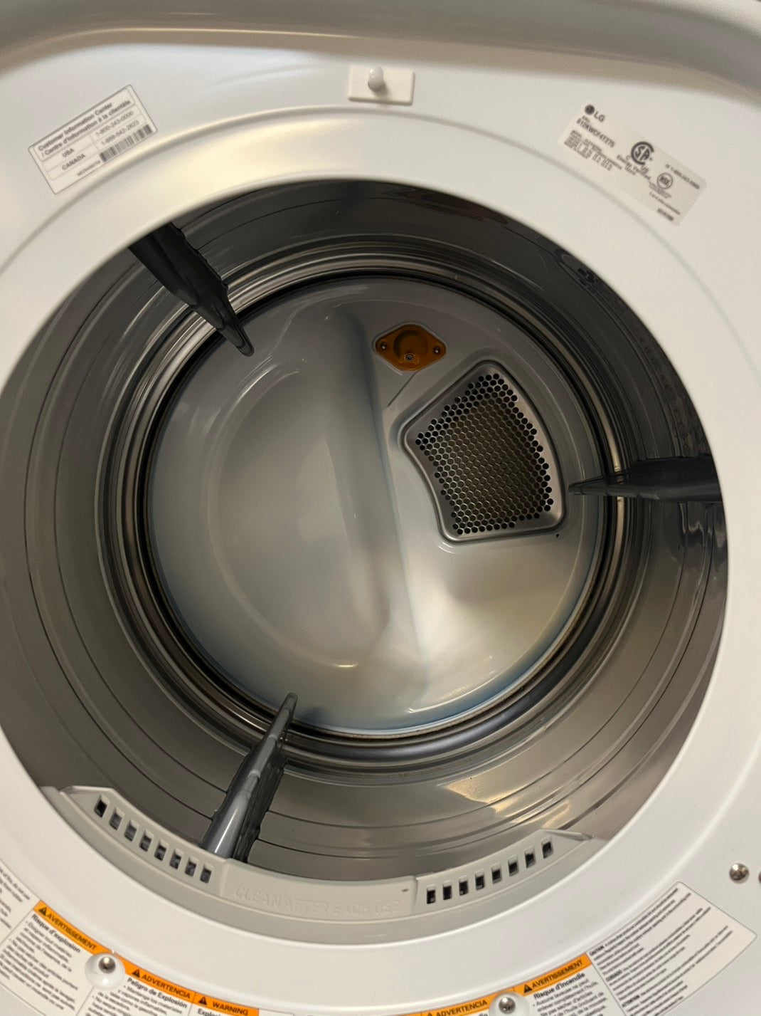 Lg Electric 220v and front load washer set white stackable 30" wide in Refurbished #ML203L