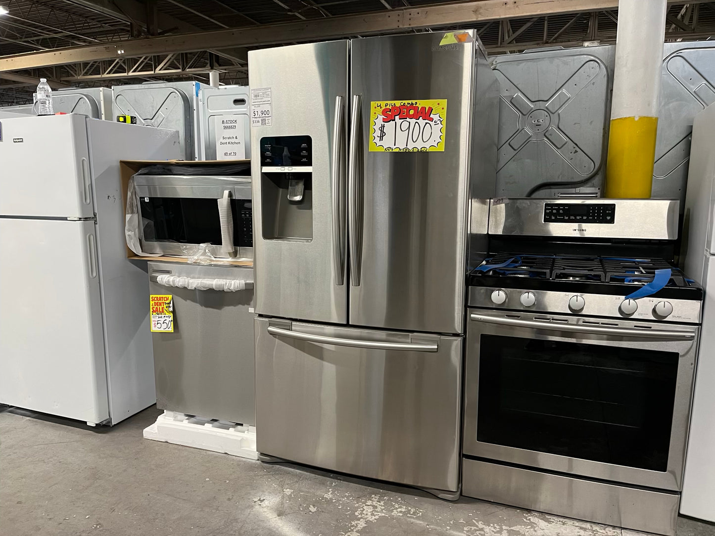 Special Offer | Samsung kitchen combo / Refrigerator, gas range, microwave and dishwasher - 4 appliances #KC985JB