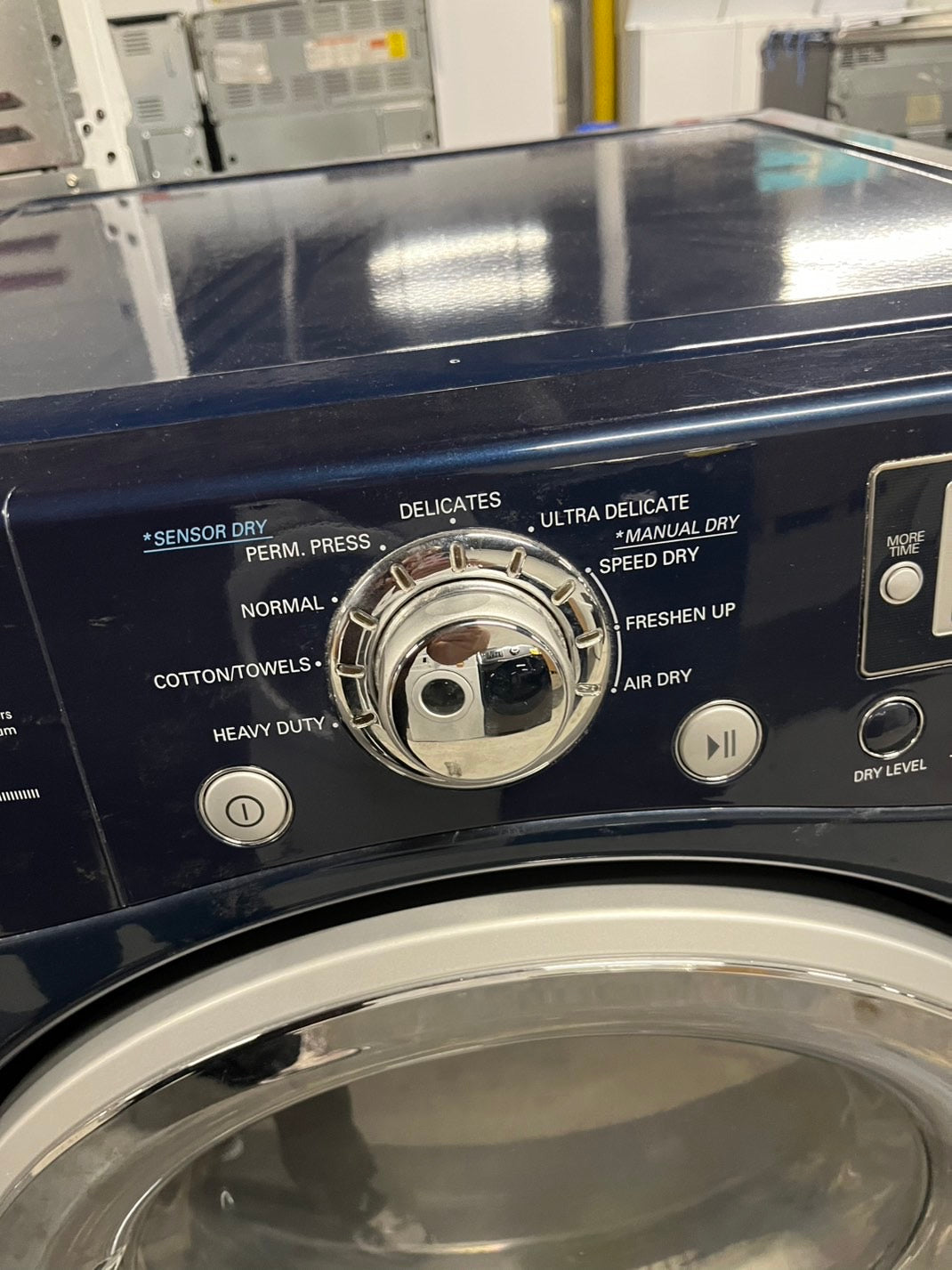 LG TROMM front load stackable electric 220v dryer in navy blue 27" #ED220VB