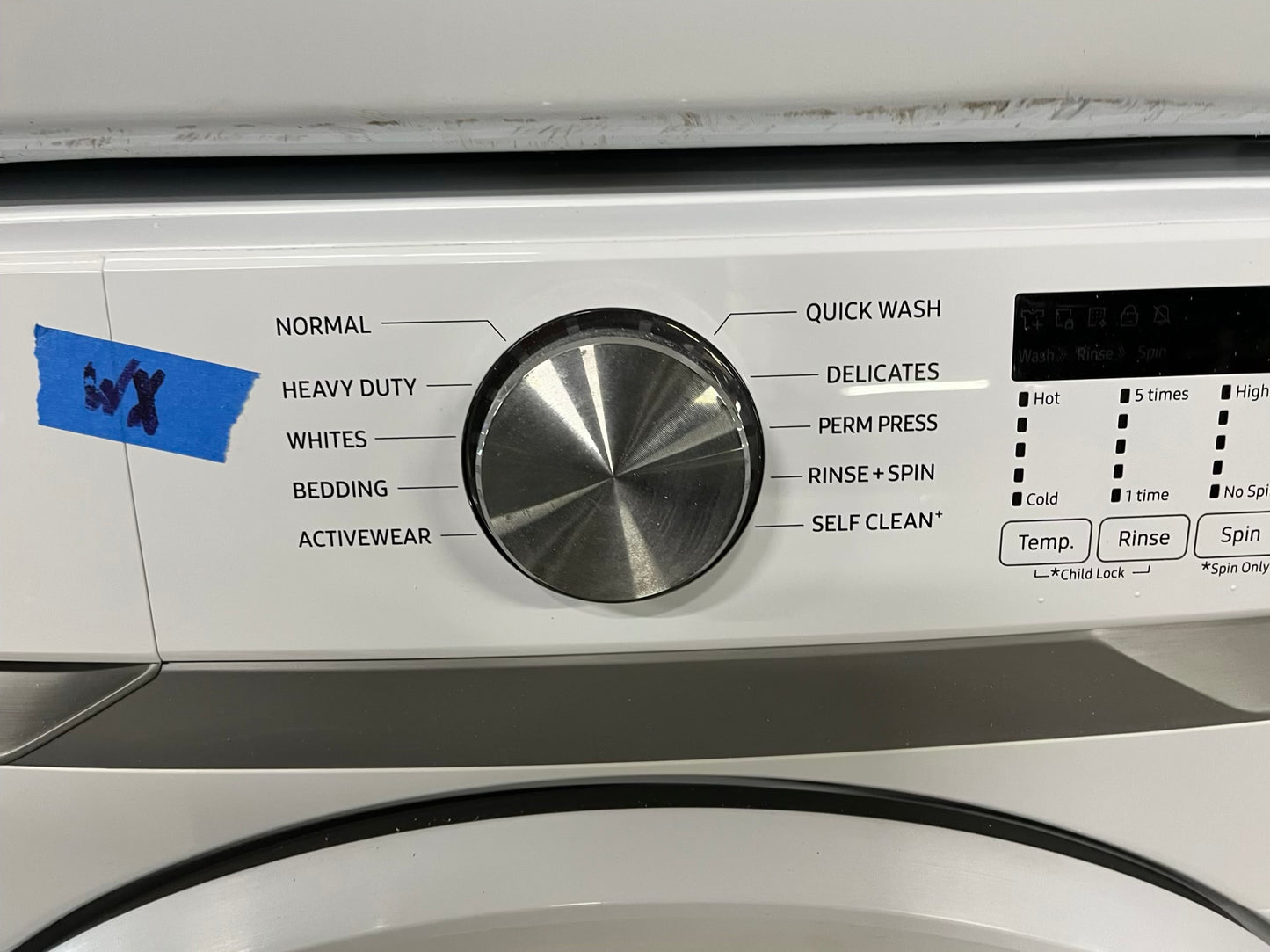 Samsung steam cycle washer 4.5 cu ft & dryer 7.5 cu ft set electric 220v front load stackable sensor dry He in white #WD808PB