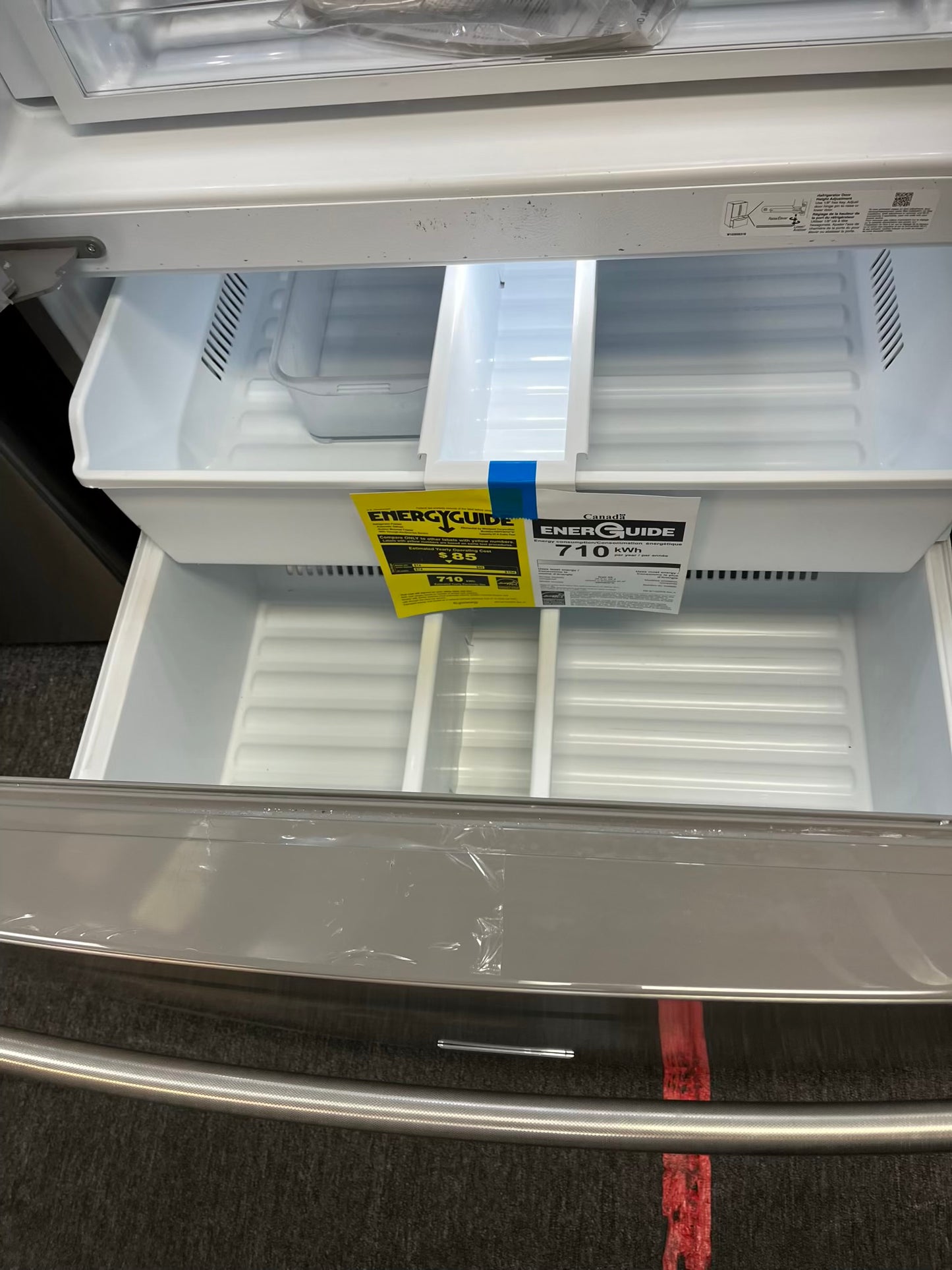 Open box | Scratch & Dent kitchenAid French door refrigerator stainless steel w/ice & water dispenser 36" # RF493JB