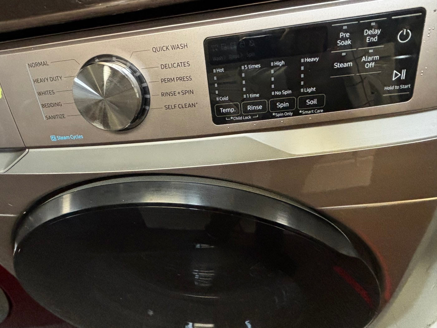 Samsung Tuscan 27” 4.5cu.ft large capacity front load washing machine steam cycle stackable or side by side  #SW547IL