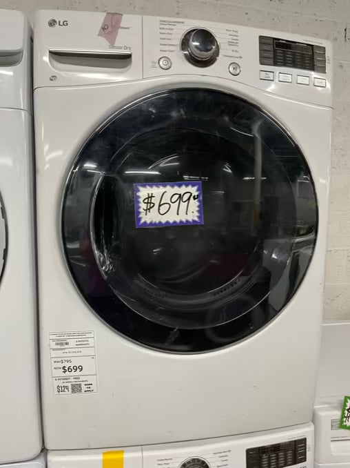 LG washer & dryer set electric 220v front load stackable in white 30” in Refurbished #WD932HB