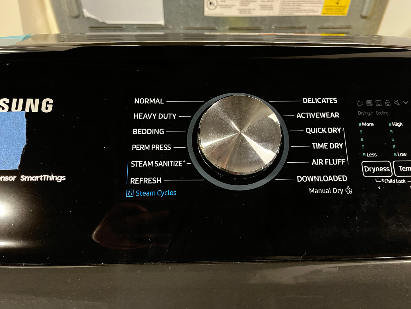 -Open Box - Scratch & Dent Samsung 7.4 cu. ft. Smart Electric Dryer with Steam Sanitize+ in Brushed Black #ED482VB-TR