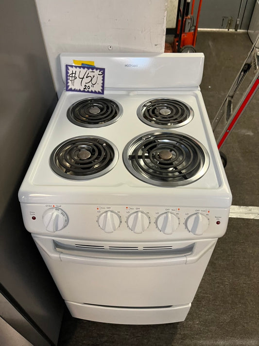 = Hotpoint electric range Top coil white with broil 20” #ER22BL