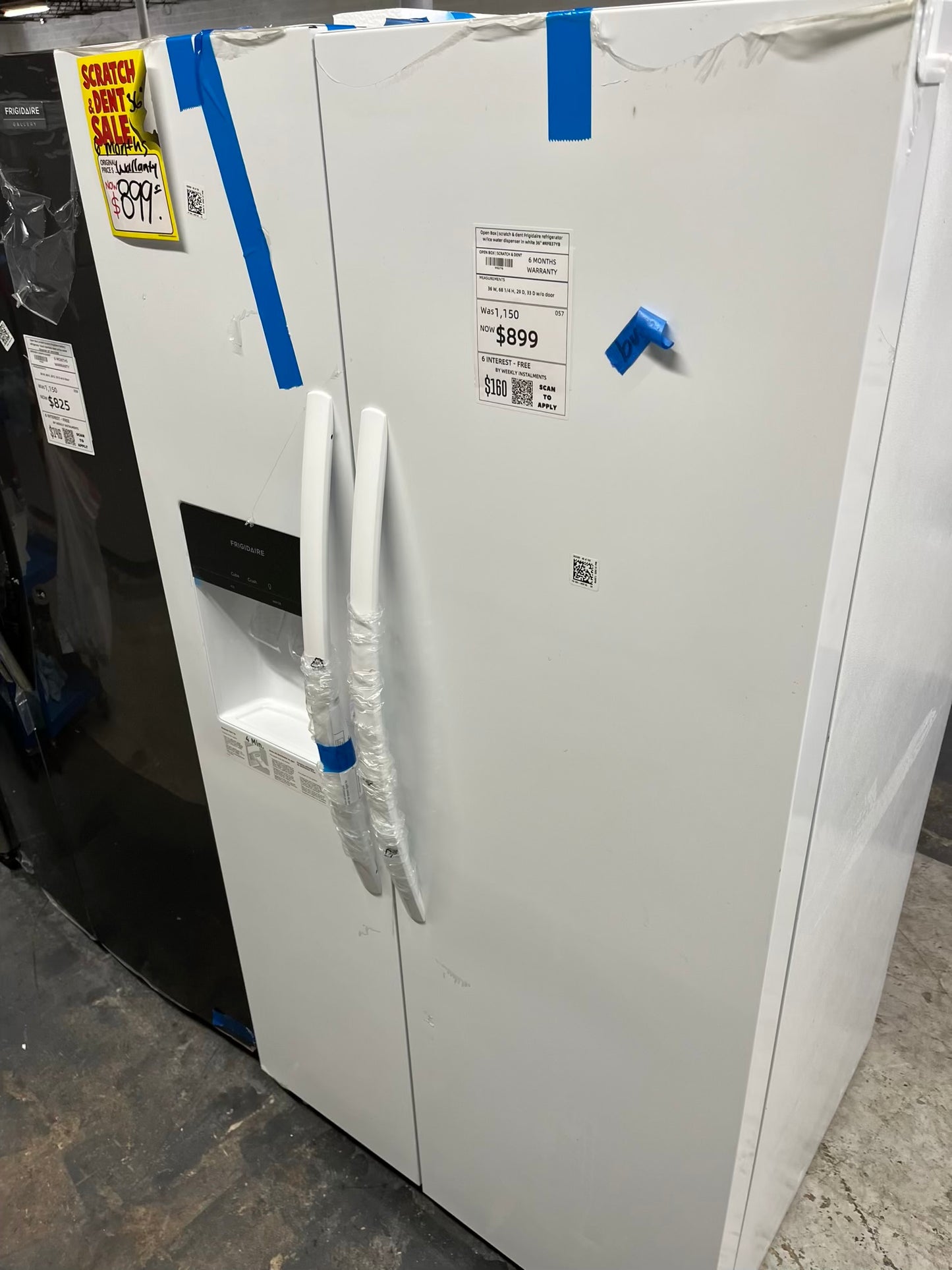 Open Box 📦 | scratch & dent Frigidaire refrigerator w/ice water dispenser in white 36" #RF837YB