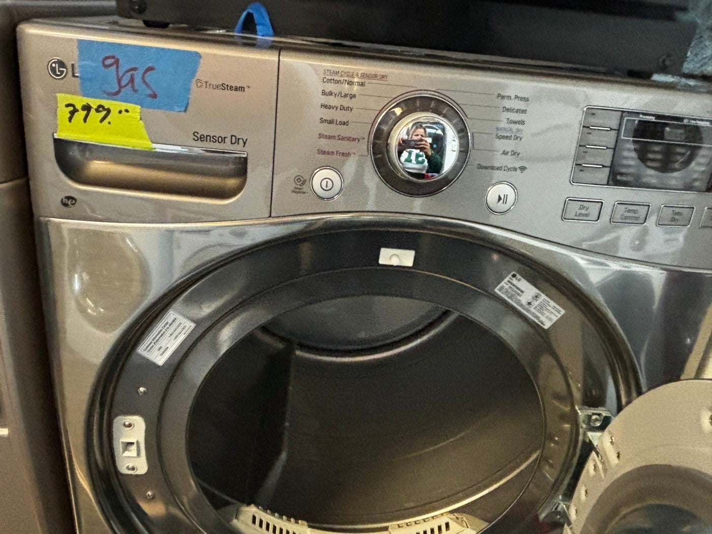 Mix & match set Kenmore washer & LG dryer gas set front load stackable or side by side large capacity stalnless steel drum w/pedestal extra storage 27" Refurbished #WDMX23L