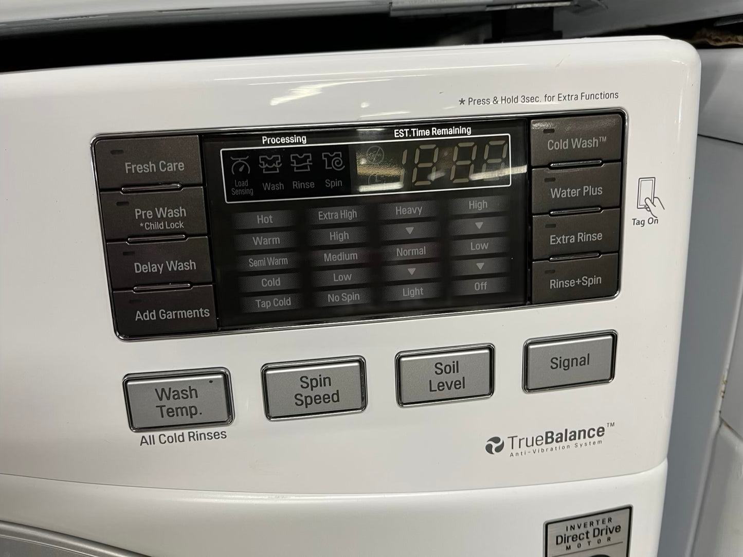 LG washer & dryer set electric 220v front load stackable in white 30" in Refurbished #WD926ZB