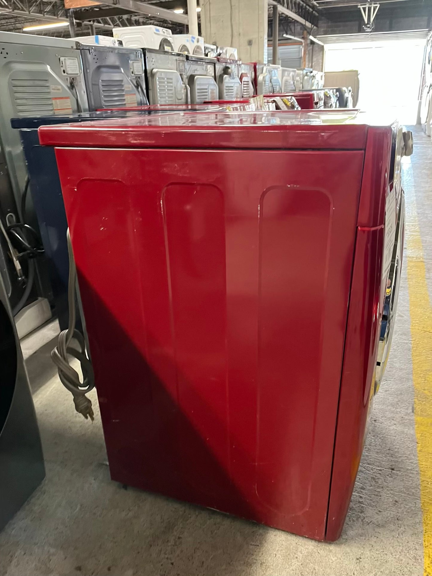 LG front load electric 220v dryer stackable large capacity in red #ED400JB