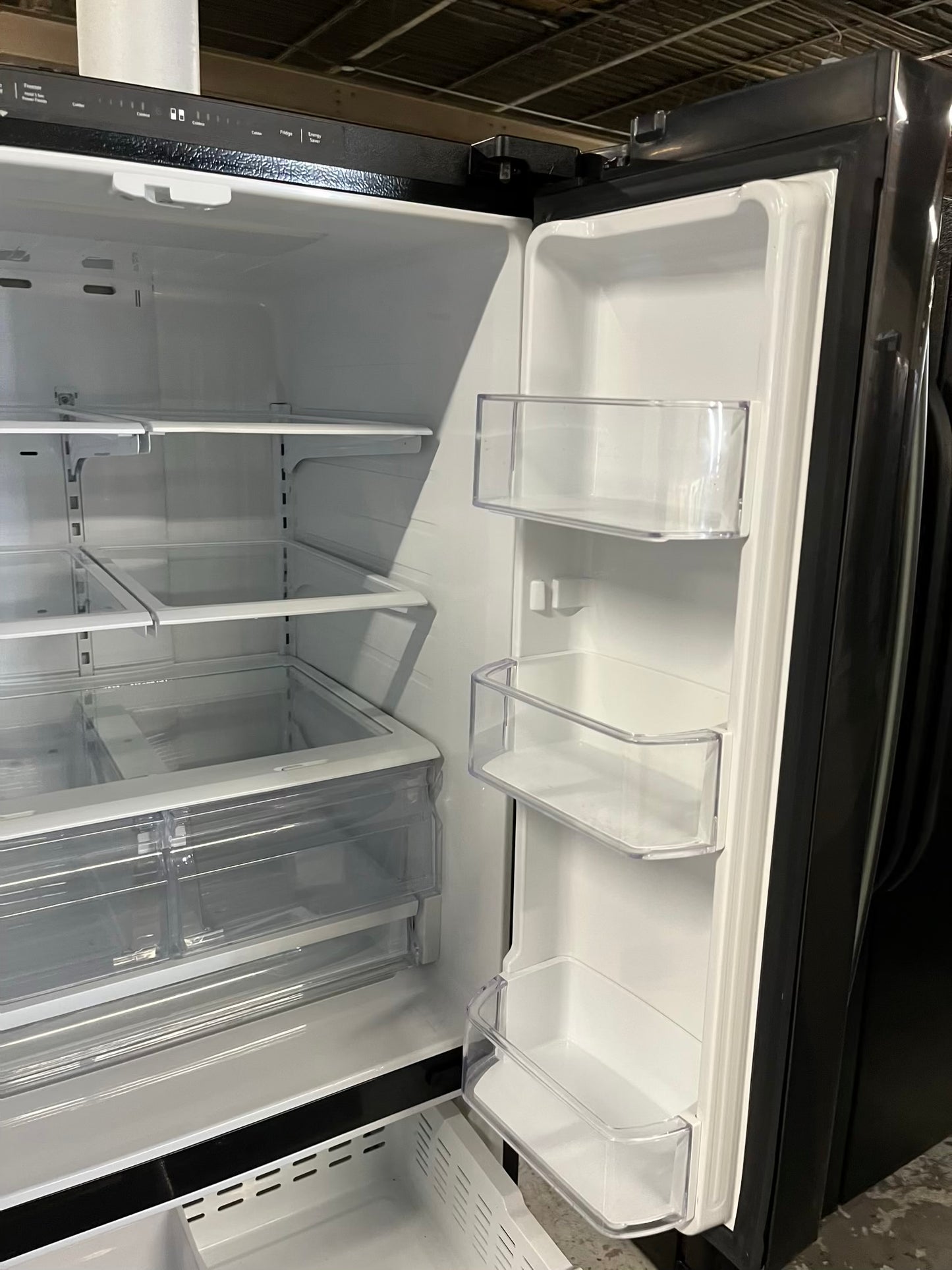 - Samsung French door refrigerator black stainless steel w/ice maker 30” #RF394TB
