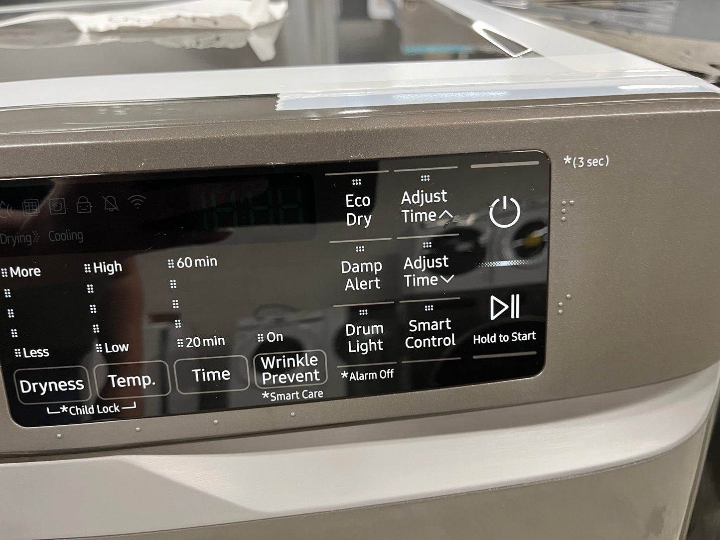 Open Box - Scratch & Dent Samsung - 7.5 cu. ft. Smart Electric Dryer with Steam Sanitize+ in Platinum 27" #ED491JB