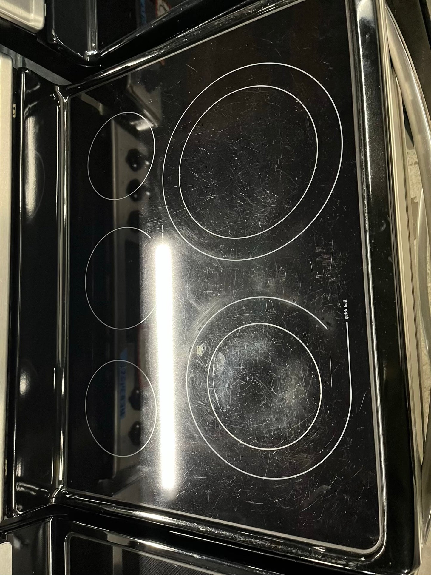 - Frigidaire electric range stainless steel 5 burner warm zone bake roast broil self clean 30” item number #ER342FB