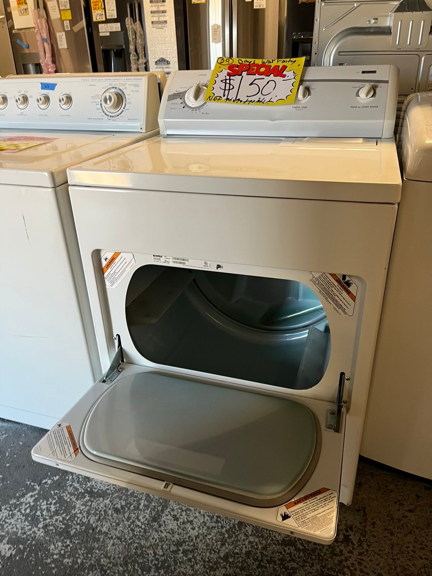 - Kenmore electric 220v dryer side x side #WD930NB