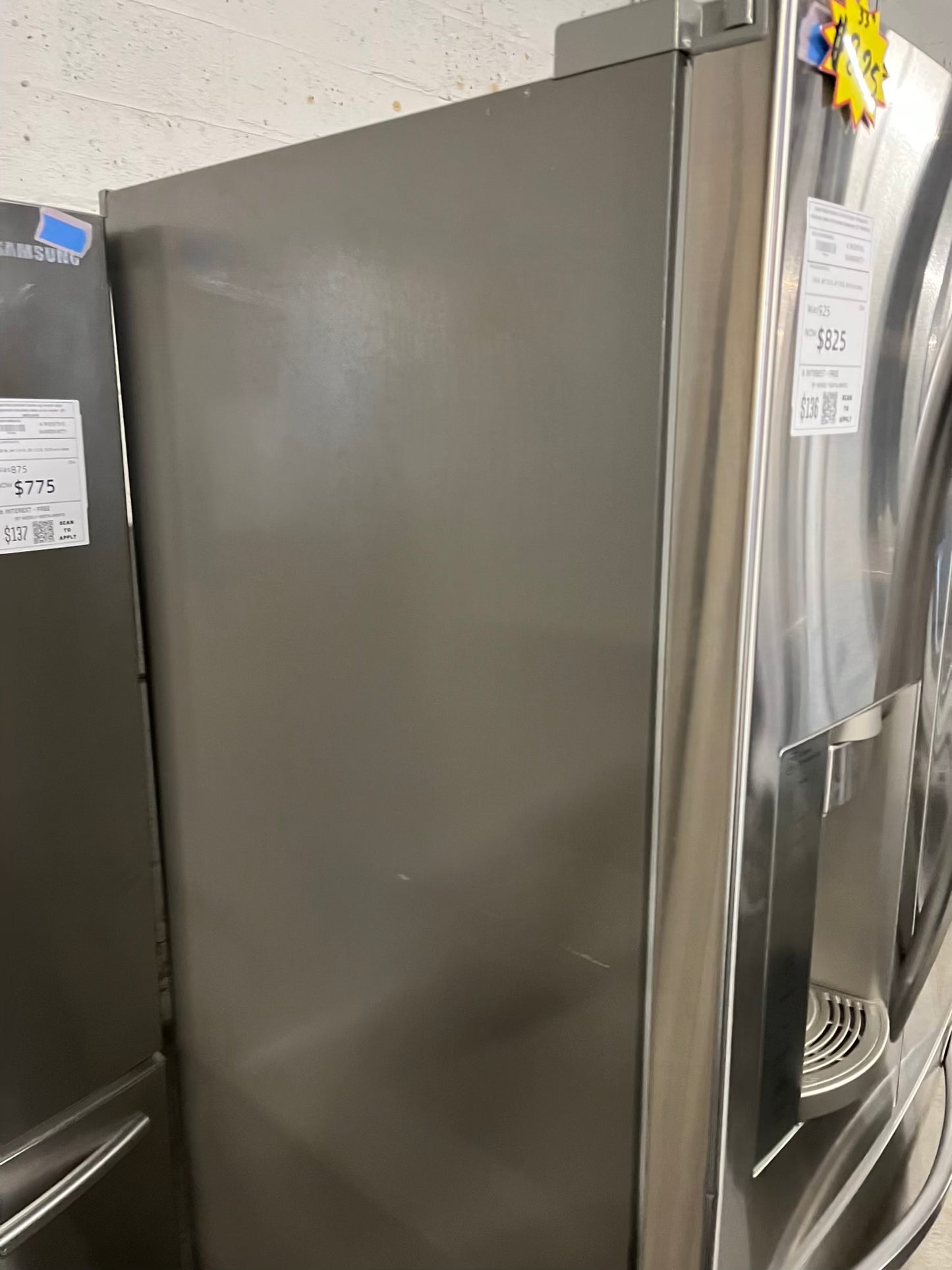 Used Refurbished LG French door refrigerator stainless steel w/ice water dispenser 33" #RF836LB-TR