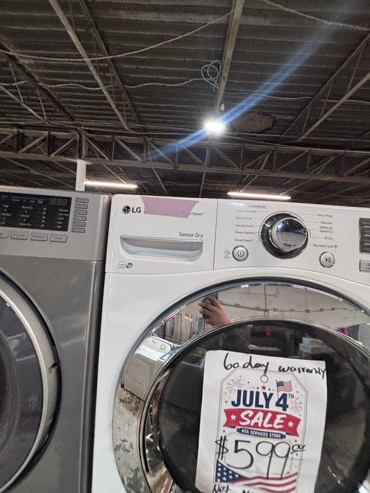>*early July 4th special 🇺🇸kenmore washer & LG dryer mix & match set electric 220v front load stackable or side by side - sensor dry in white color #WH4YSET