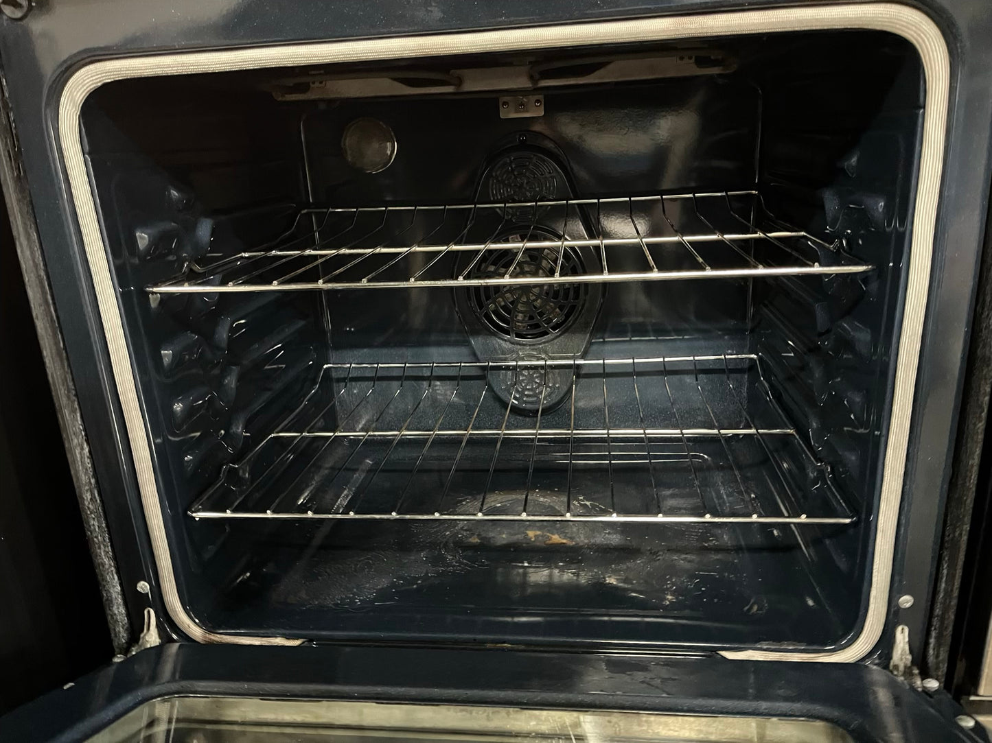-Samsung glass top electric range 220v 5 burner warm zone convection bake broil roast  self clean Refurbished stainless steel 30" #ERT340AB