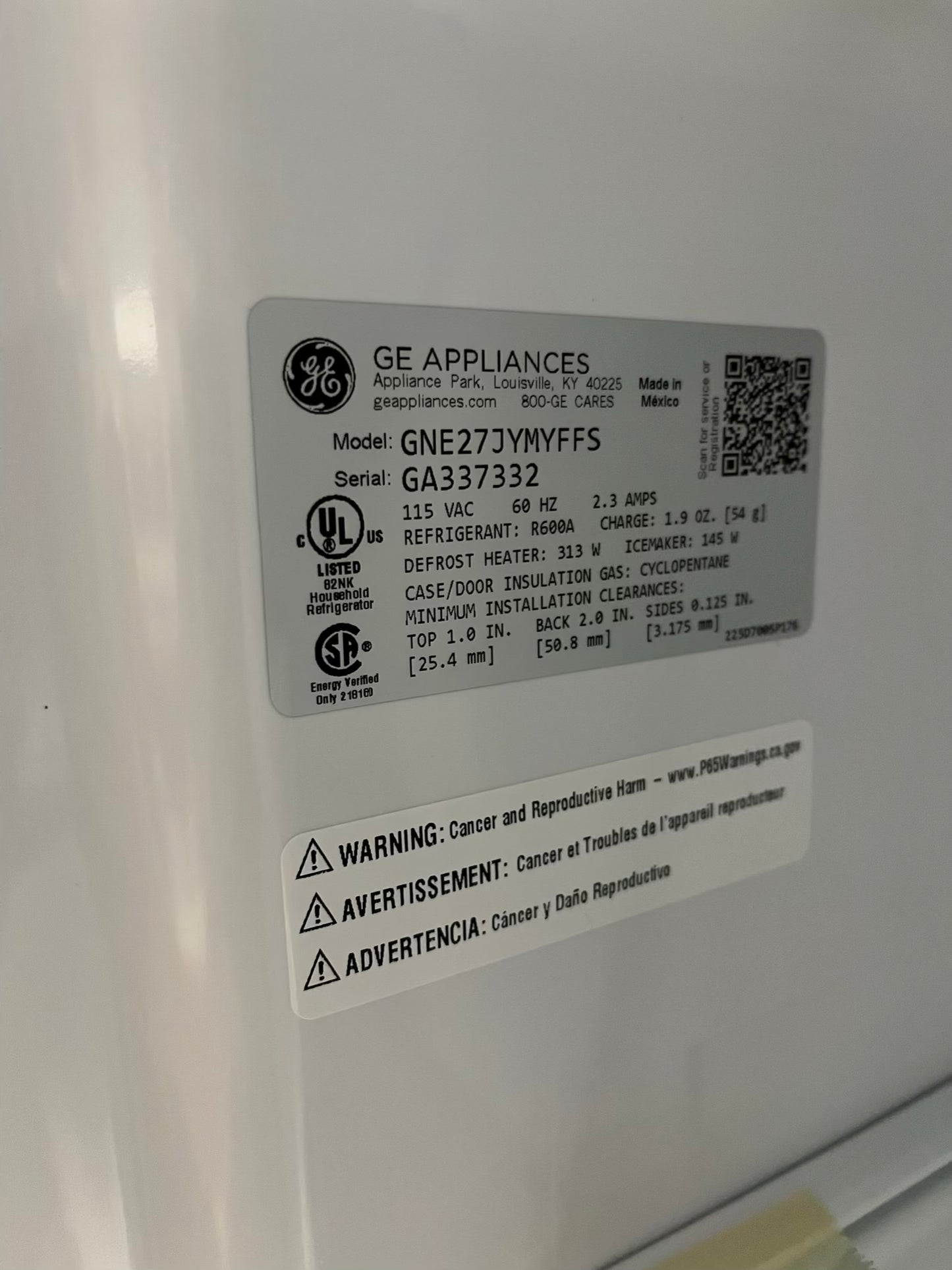 Open Box 📦 GE French Door Refrigerator stainless steel w/ice maker and water dispenser inside - Item number #RF634NB 36” in
