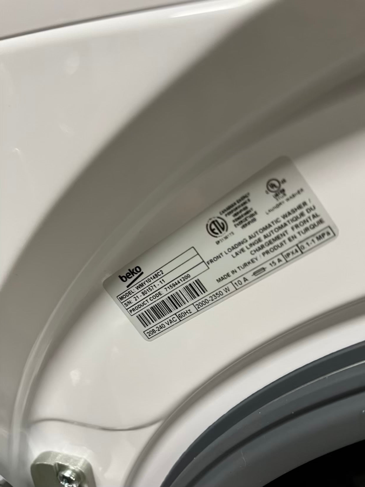 Open Box 📦 Scratch & Dent Beko 24" Front-Load stackable 1.94 cu ft washer & Heat Pump Ventless Front Load Dryer 4.5 cu ft 220v electric #WD635KB