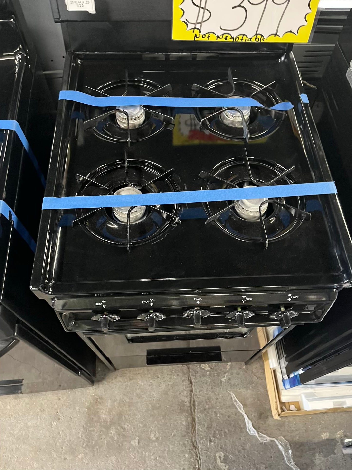 - Special size Brown gas range 4 burne broil in black 20 #GR9080B