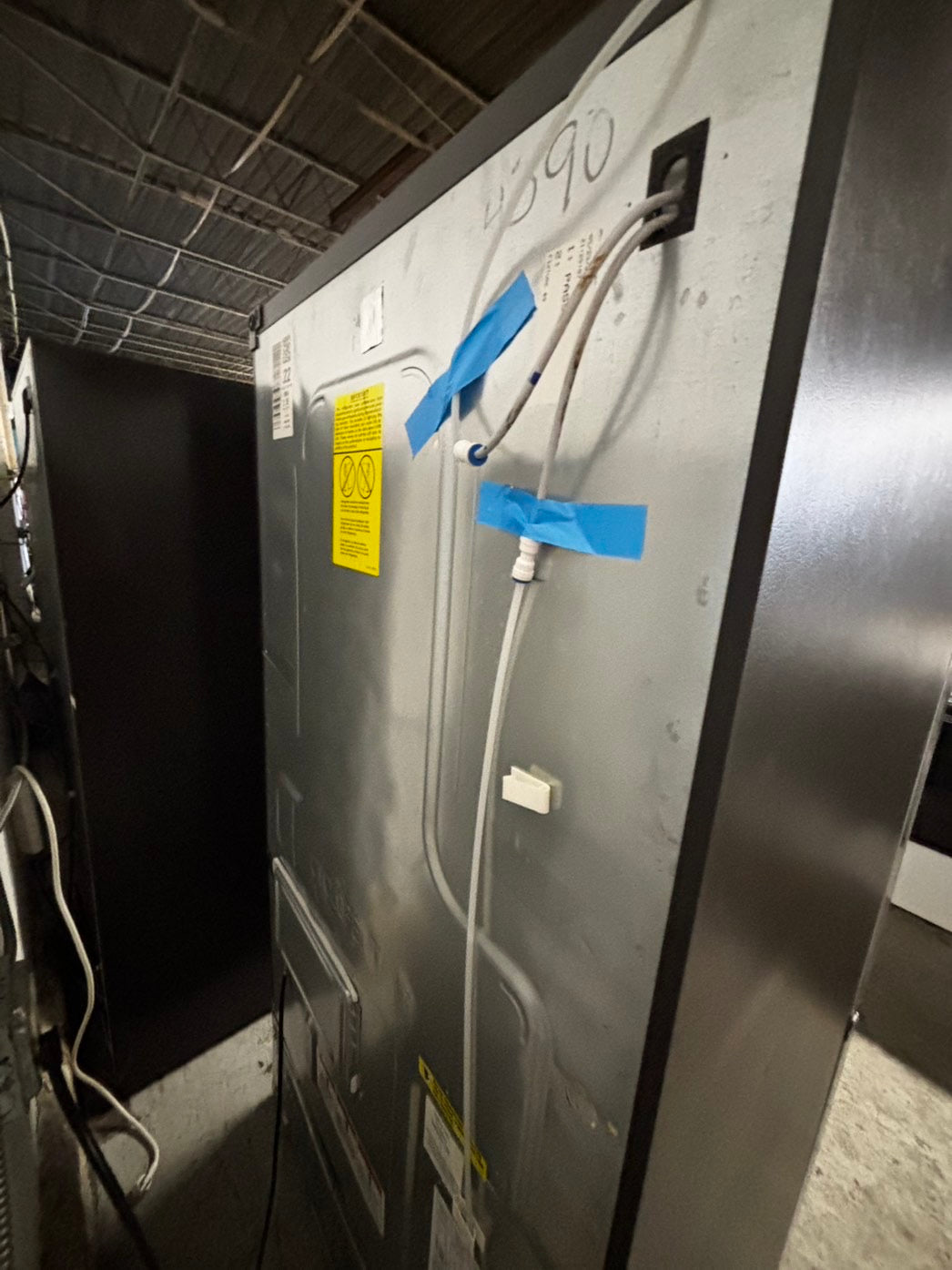 Used | Refurbished 22cu.ft -GE counter depth french door refrigerator stainless steel w/ice water dispenser 36" #RF6311b