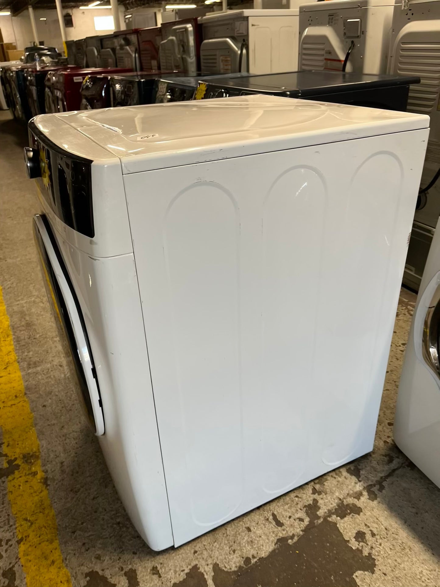 Midea electric dryer 220v front load large capacity in white 27” #ED301AB