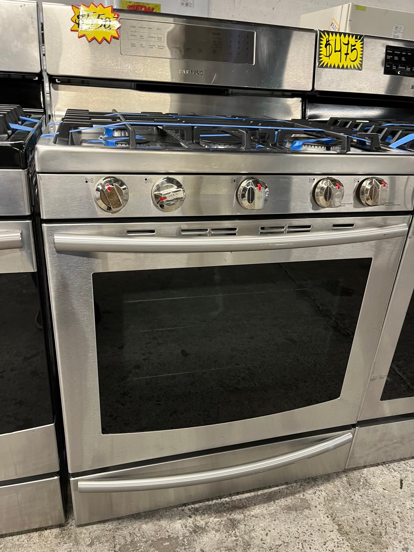 Samsung Gas range 5 burner convection roast  bake broil dehydrate self clean stainless steel 30” Refurbished 30" #GR297BB