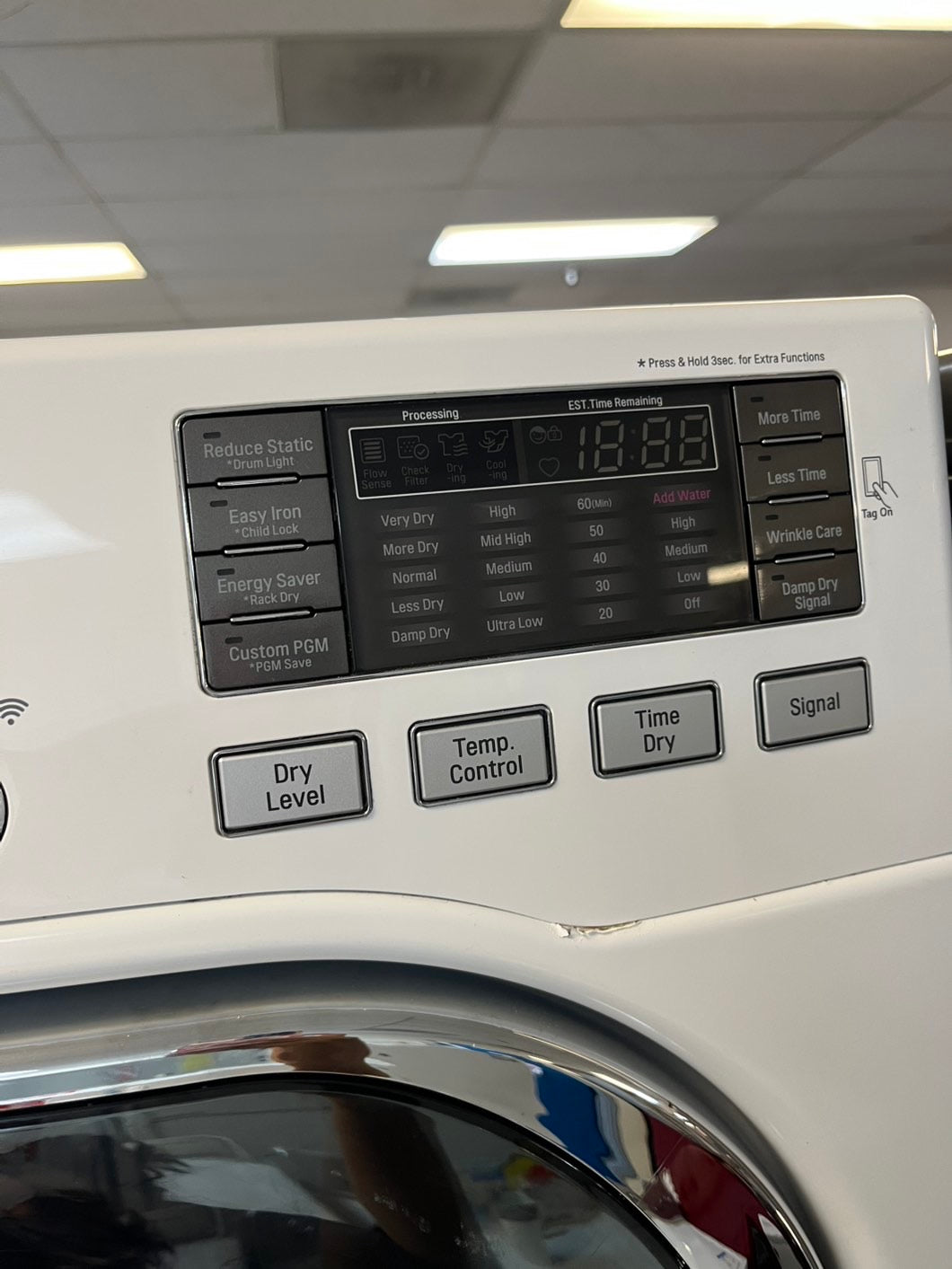 Lg front load Electric dryer 220v and front load washer set white stackable 27” wide in Refurbished #WDEST2L