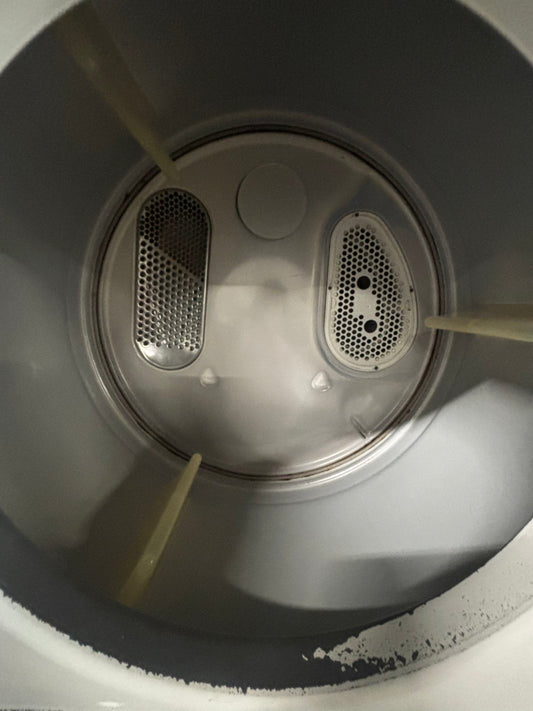 - Whirlpool stacked laundry center 110v gas unit washer & dryer set in white 24" #LCW852PB