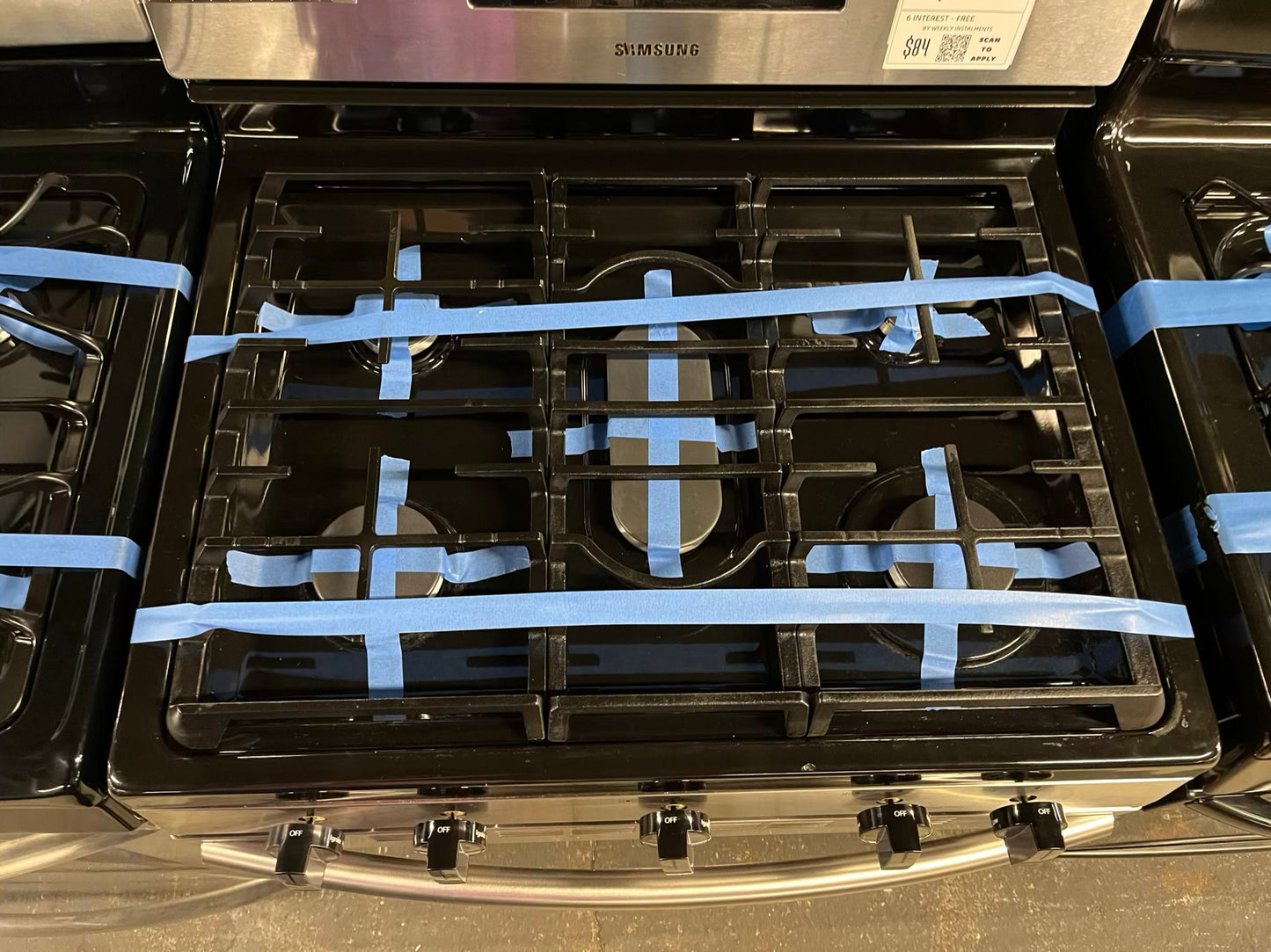 - Samsung Gas range 5 burner convection bake roast broil dehydrate self clean Refurbished 30" #GR219UB