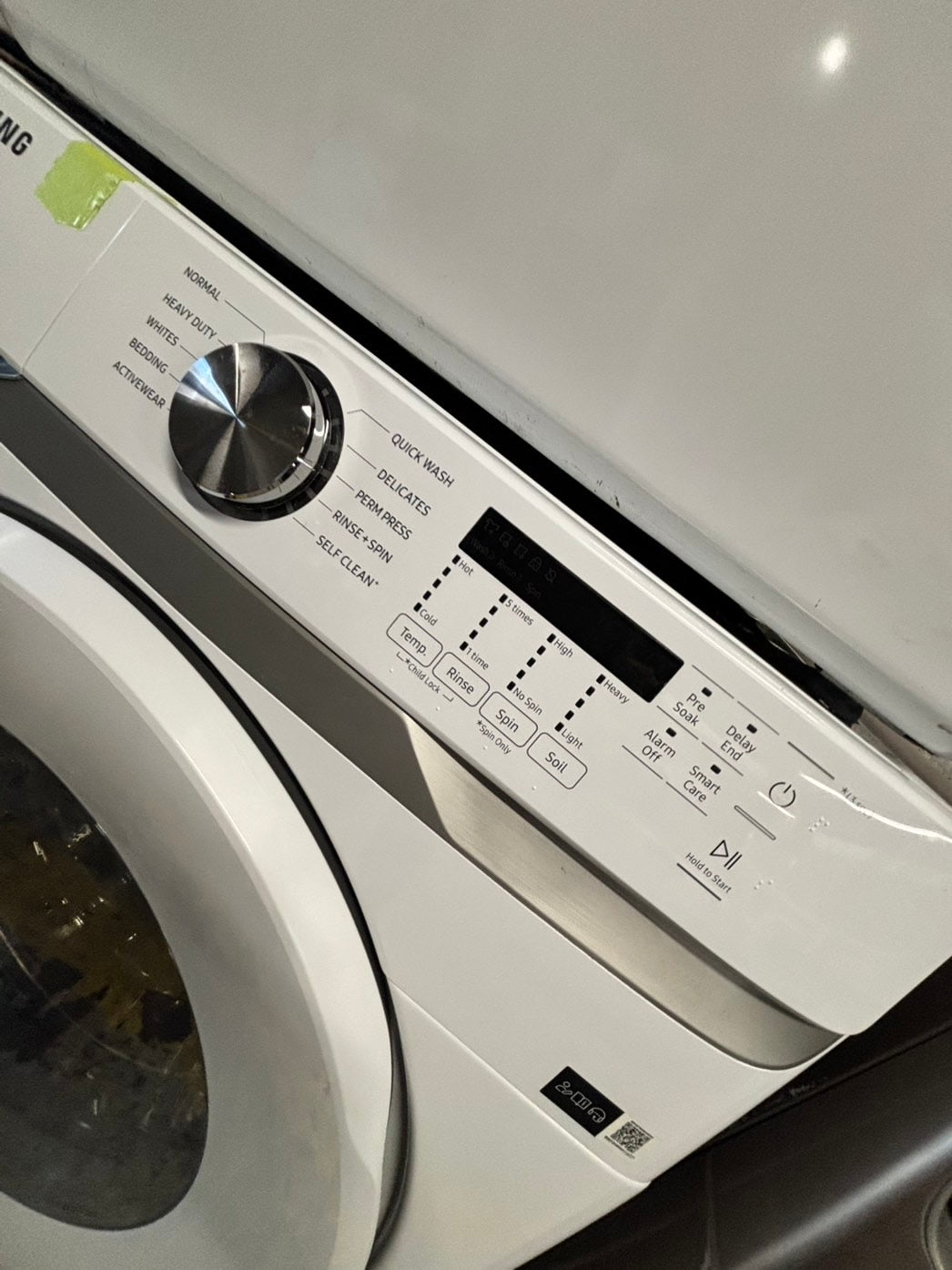 -Samsung white 27” 4.5cu.ft large capacity front load washing machine steam cycle stackable or side by side  #SW047IB