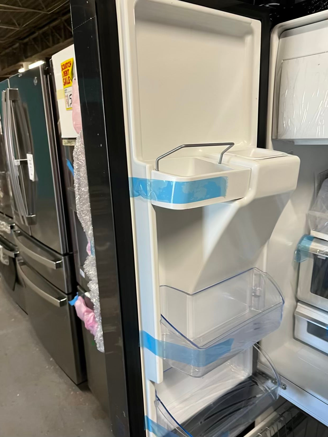 Open Box Ikea French door refrigerator slate counter depth w/ice water dispenser 36" #RF493YB-TR
