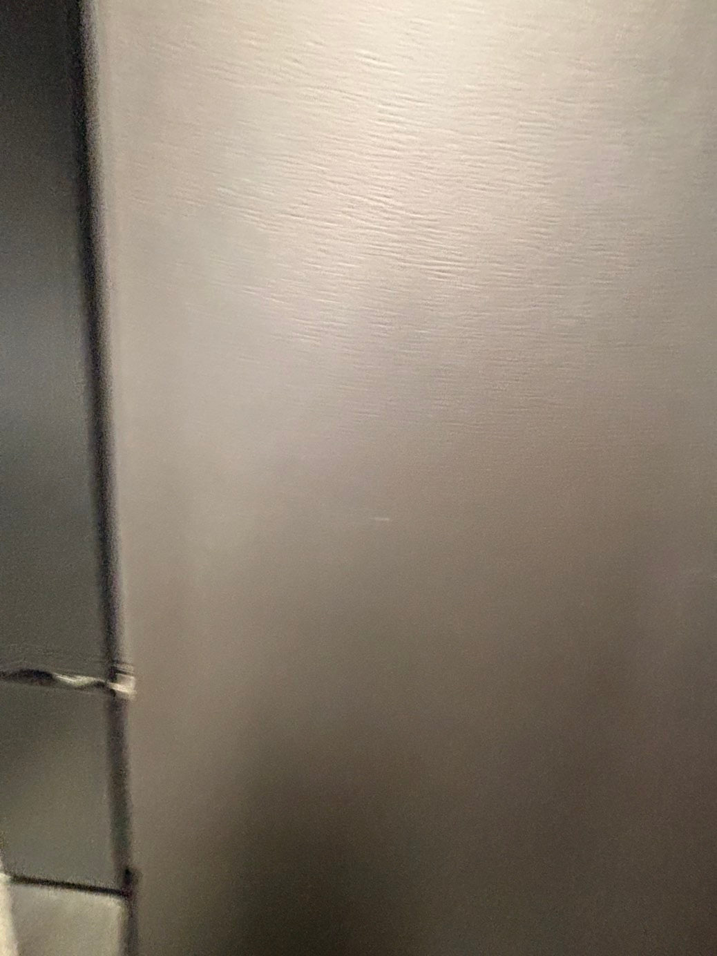 >new open box costumer return Samsung Bespoke 23 cu. ft. Counter Depth 4-Door French Door Refrigerator in Stainless Steel with Family Hub in Charcoal Glass #RFFH1D41B