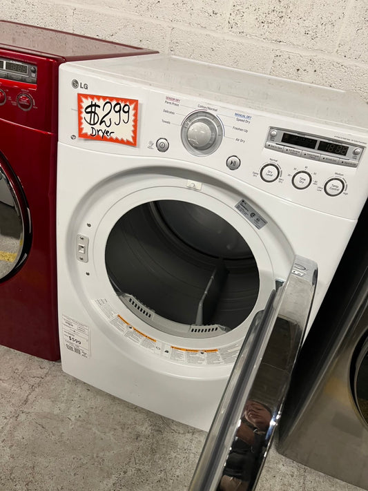 LG sensor Dry front load stackable electric 220v dryer in white 27" #ED66CBB