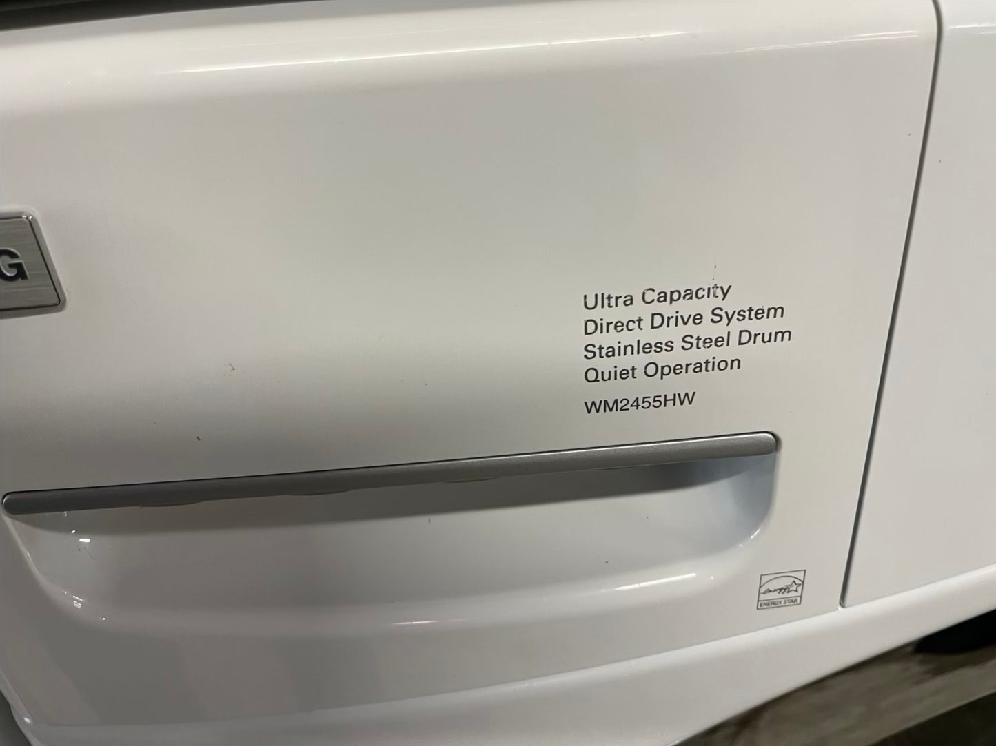 LG GAS washer & dryer set front load stackable in white 30" in Refurbished #WD928HB