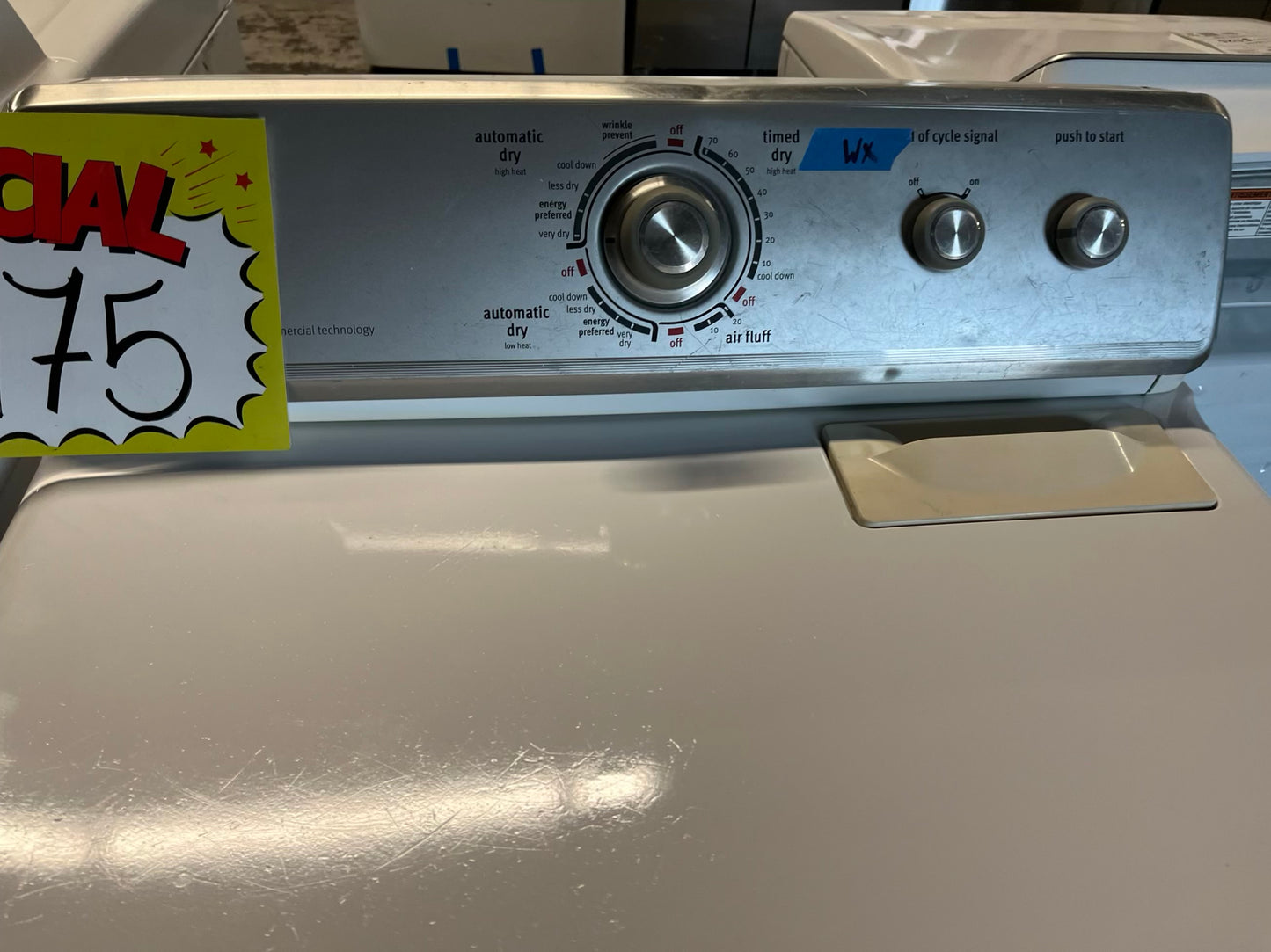 - Maytag electric washer & dryer 220v set top load side by side #WD7789MB