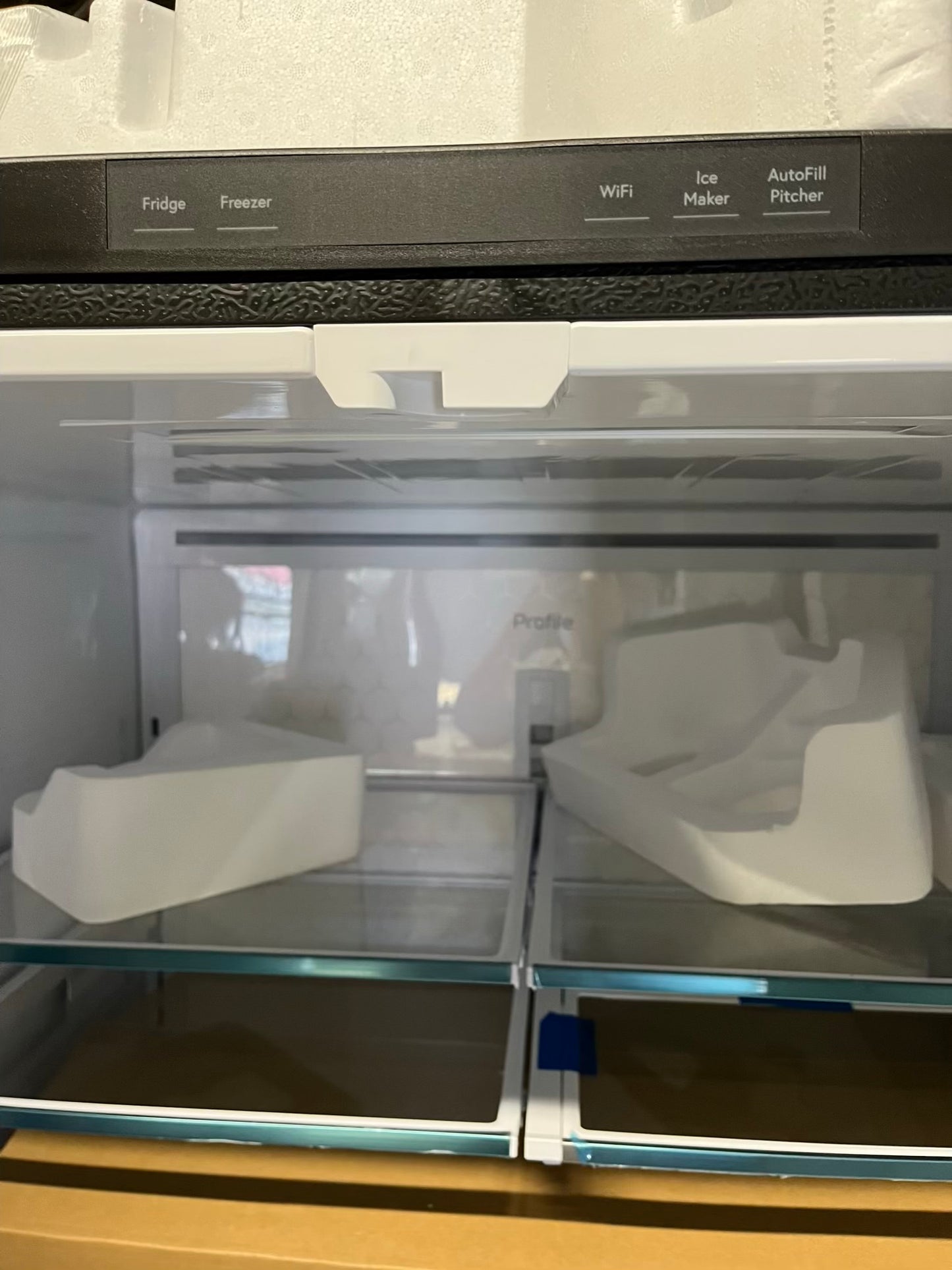 Open Box 📦 GE Four Door Refrigerator stainless steel w/ice water dispenser  double ice maker - Item number #RF625UB-TR 36” in