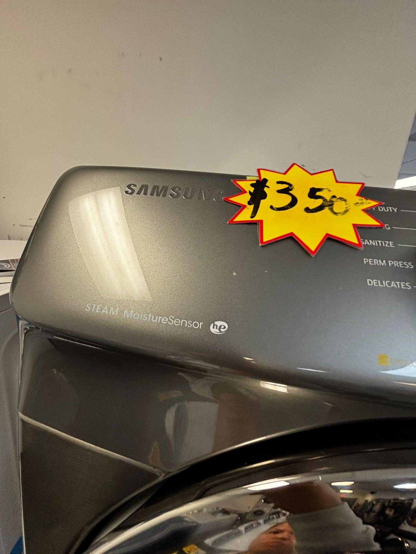 - Samsung steam electric 220v dryer front load stainless steel large capacity 27" #ED396VL .