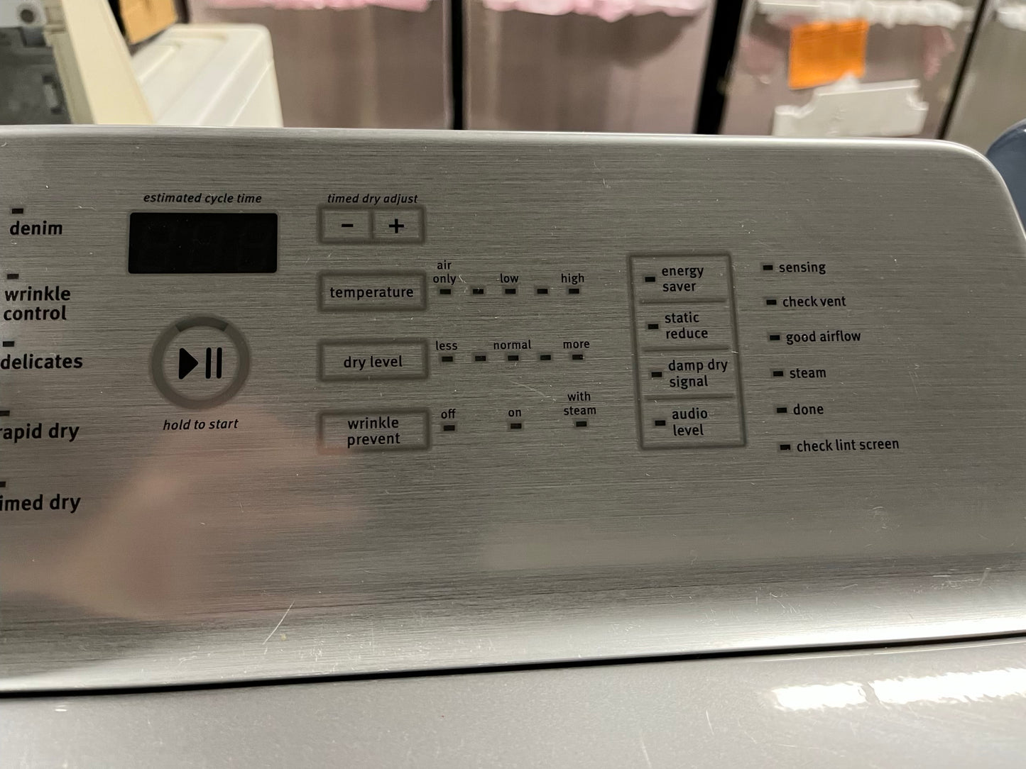 - Maytag large capacity jumbo side GAS dryer stainless steel 29" Refurbished #GD853FB
