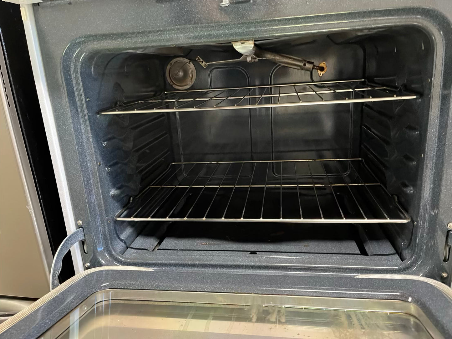 GE gas range stainless steel 4 burner bake broil hi/lo self clean 30" #ER677JB