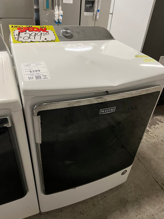 - Open Box 📦 scratch & dent - Maytag GAS dryer jumbo size large capacity in white #ED404FB