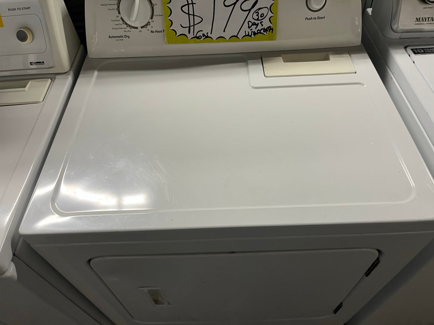 Whirlpool gas dryer side x side large capacity #ED065JB