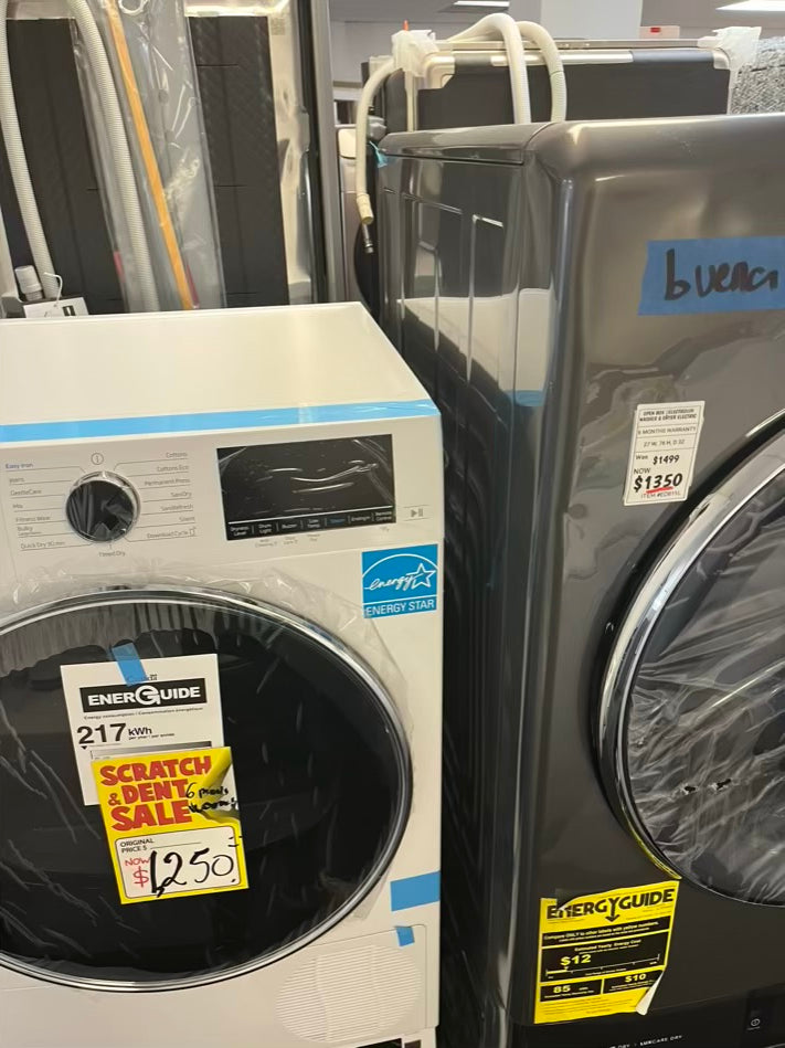 - Open Box Scratch & Dent Electrolux 4.5 cu. ft. Stacked Washer and 8.0 cu. ft. Electric Dryer Laundry Tower in Titanium, SmartBoost Premixing, Energy Star 27” #ED611L