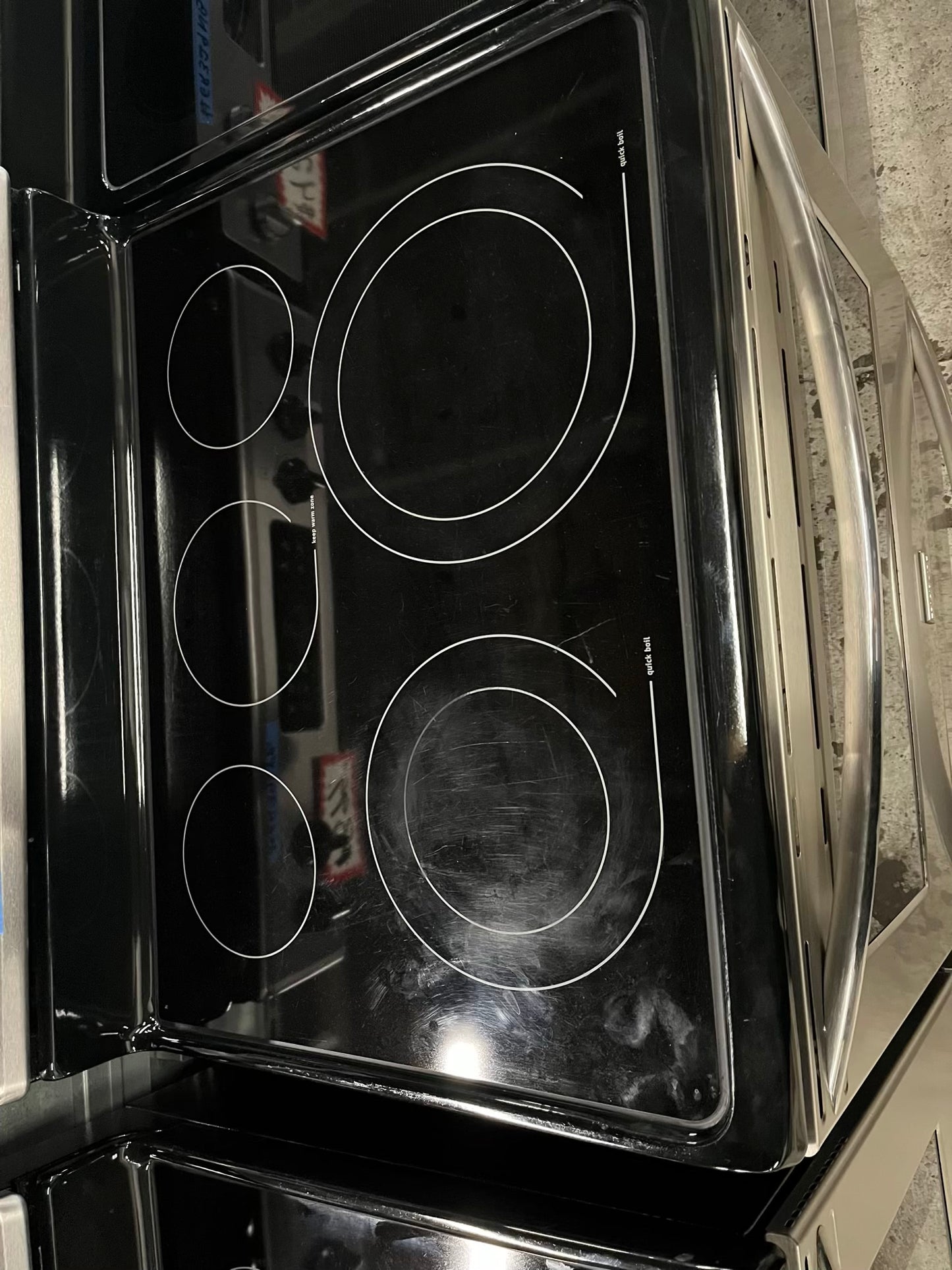 - Frigidaire Gallery electric range stainless steel 5 burner warm zone bake broil self clean 30” item number #ER391PB